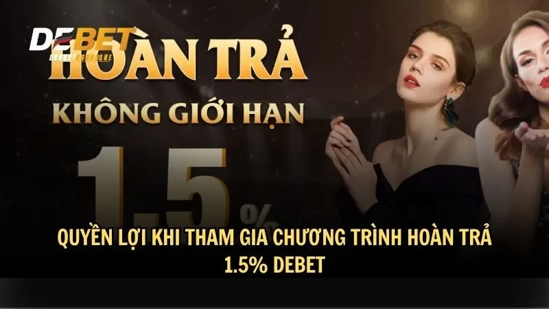 Quyền lợi khi tham gia chương trình hoàn trả 1.5%DEBET