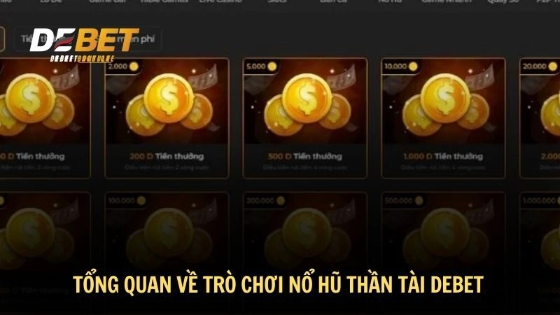 Tổng quan về trò chơi nổ hũ thần tài DEBET